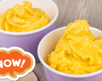 É só bater com gelo no liquidificador e você tem um lanche rápido com textura de sorvete e menos de 130 calorias