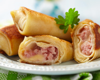 Panqueca fácil de presunto e queijo