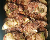 Cação ao forno com batatas