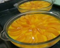 Torta de pêssego gelada e fácil