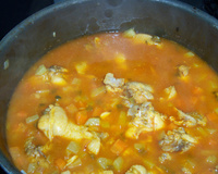 Canja caipira com legumes