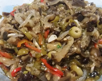 Antepasto de berinjela no microondas