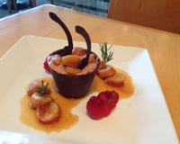 Mousse de banana com chocolate