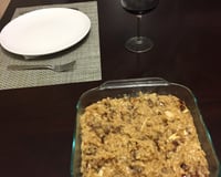 Risoto de cebola caramelizada com queijo brie e amêndoas