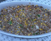 Arroz carreteiro de carne assada