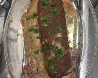 Rocambole de carne recheado