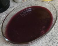 Sagu de sachês de suco de uva