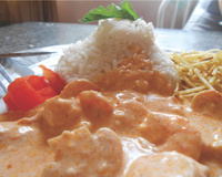 Estrogonofe de camarão