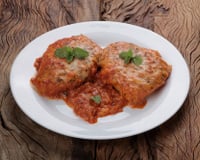 Bife à parmegiana assado