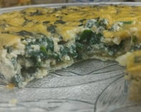 Torta de quinoa com escarola