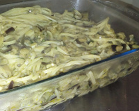 Macarrão rápido com beringela e mussarela