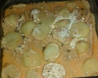 Filé de peixe ao molho de leite de coco e creme de leite