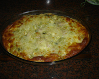 Souflé de abobrinha com frios e queijo branco