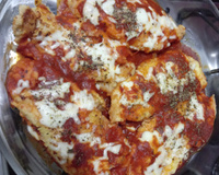 Frango à parmegiana à moda Celinha