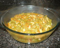 Vagem com ovos e tomates