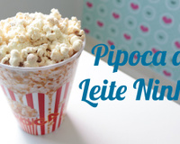 Pipoca doce com leite em pó