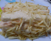 Torta de pão de forma com frango