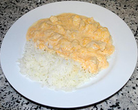 Frango ao molho de abóbora cabocha e requeijão