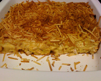 Torta de frango com batata palha