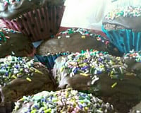 Cupcake de chocolate com cobertura de brigadeiro