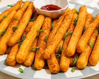 Descobri o segredo para fazer a clássica batata frita japonesa longa: crocante por fora e macia por dentro