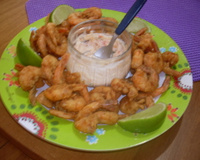 Camarão crocante com molho picante