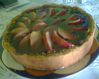 Torta com maçã com creme de uva
