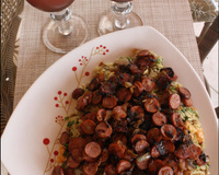 Arrumadinho de arroz com lentilha