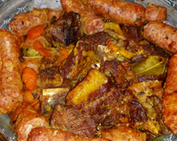 Costela com linguiça na panela de pressão