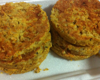 Hambúrguer de grão de bico e arroz integral