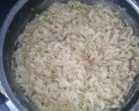 Macarronada de sardinha e molho branco