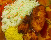 Frango empanado com maionese