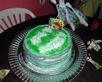 Bolo de aniversário de pêssego