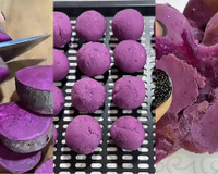 Fiz o pão de queijo mais lindo do mundo: receita com batata-doce roxa e queijo meia cura fica puxa-puxa, divina com café!