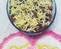 Berinjela com carne moída