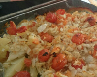 Filé de peixe assado