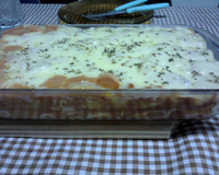 Conchiglione recheado com presunto, queijo e catupiry