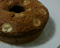 Bolo de banana e aveia