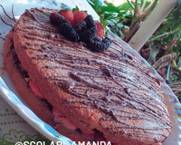 Naked Cake de baunilha com negresco