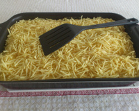 Batata recheada em travessa