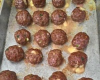 Almôndegas de forno recheada