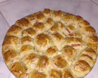 Pãezinhos de presunto e queijo