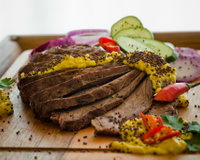 Picanha na mostarda e sal grosso