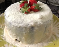 Bolo vulcão de leite ninho