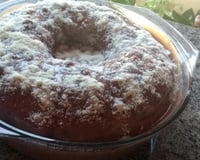 Bolo de cenoura mesclado com chocolate de liquidificador