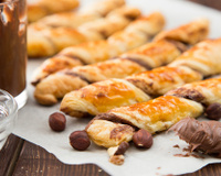 Torsade de creme de avelã: palitos de massa folhada recheados