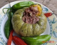 Minimoranga recheada com carne seca