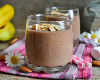 Vitamina de banana e cacau com leite de aveia: como fazer