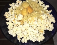 Pipoca com queijo crocante