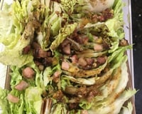 Salada de acelga com alho e gengibre frito